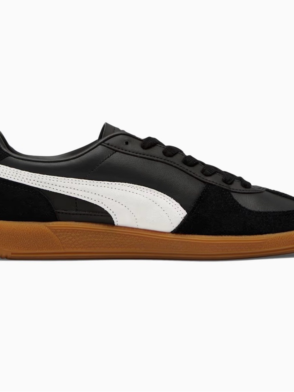 Puma Black White Gum Low-Top Sneakers